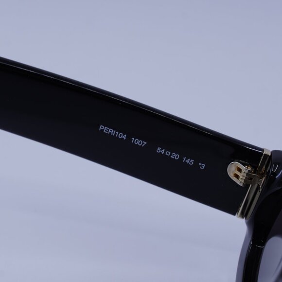 Palm Angels PERI104 NOAH 1007 Sunglasses Black Rectangle Frame, Dark Grey Lenses main image 5